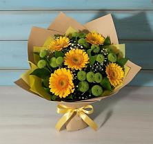 Букет цветов из:  Герберы и Хризантемы в Лоо
