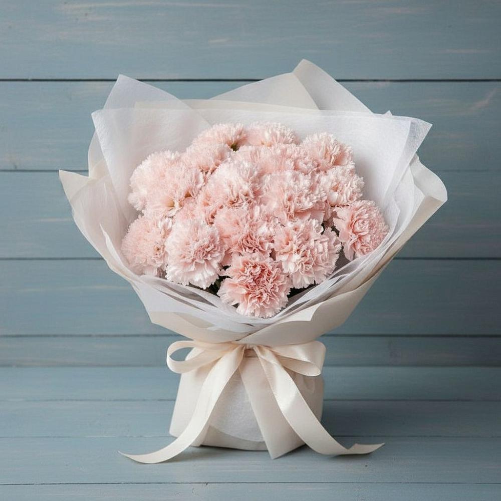 Букет розовые гвоздики в Лоо Букет цветов из: Гвоздики в Лоо